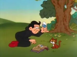 Gargamel veut schtroumpfer dans le temps