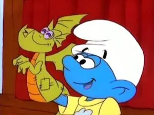 La marionnette schtroumpfée