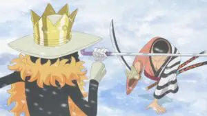 Duel d&rsquo;escrimeurs. Brook contre l&rsquo;étrange Torse-Samouraï