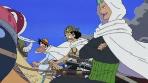 Les pirates font la fête ! Un plan pour fuir Alabasta !