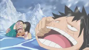 Péril en la demeure ! Luffy tombe dans le lac