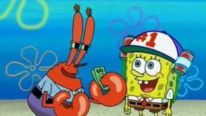 Le capitaine Krabs fait des affaires