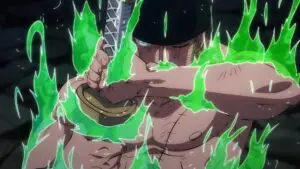 Zoro dans l&rsquo;adversité. Monstrueux King l&rsquo;incendie !